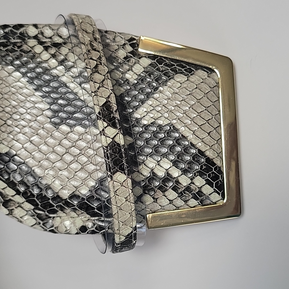 Nwot,Good American Python Stone Square Toe Kitten… - image 8